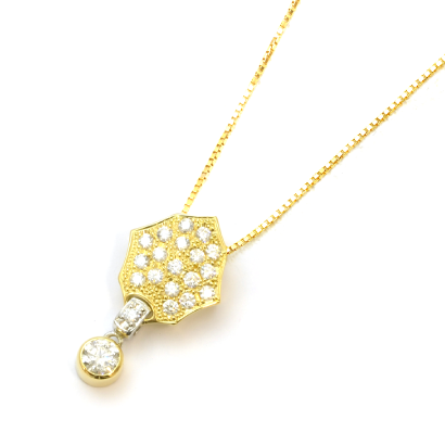 タイルを切り取ったイメージデザインのネックレス