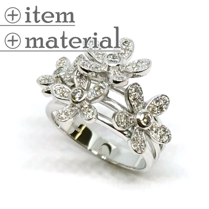 涼やかな印象の花束リング