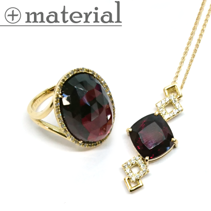 存在感を楽しむ大振りガーネットジュエリー