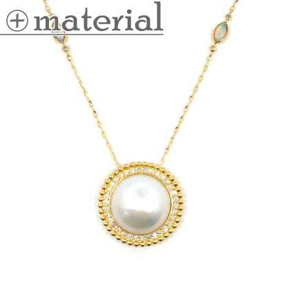 チェーンにもこだわりのマベパールネックレス