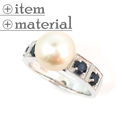 アンティークイメージのモダンパールリング