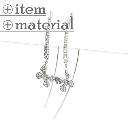 蝶が舞うフックピアス