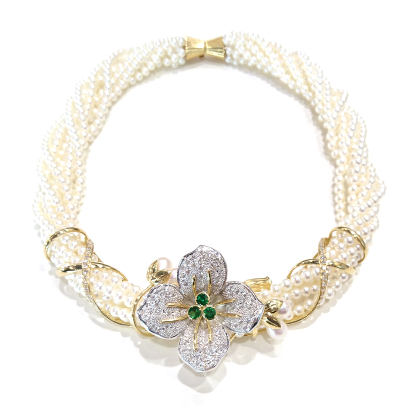 <受賞作品>迫力パールのゴージャスネックレス