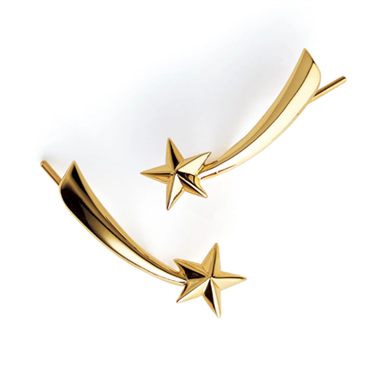 トレンド流れ星モチーフのイヤークリップ