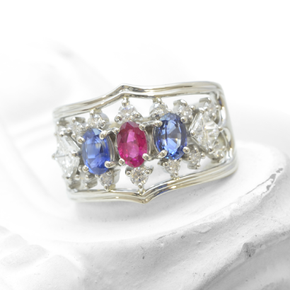 ロココ建築をイメージした幅広リング