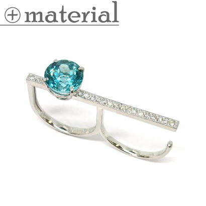 印象的なブルーがモダンなダブルリング