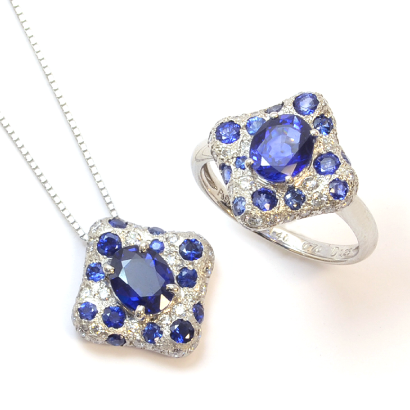 グエル公園のモザイクをイメージしたリング&ネック