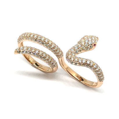 迫力のスネークダブルリング