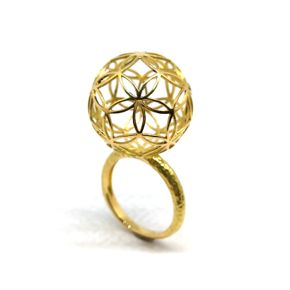 大珠のスタイリッシュな七宝リング