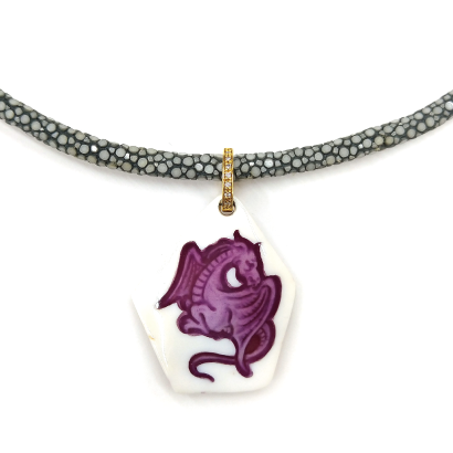 パープルドラゴンのインパクトペンダント